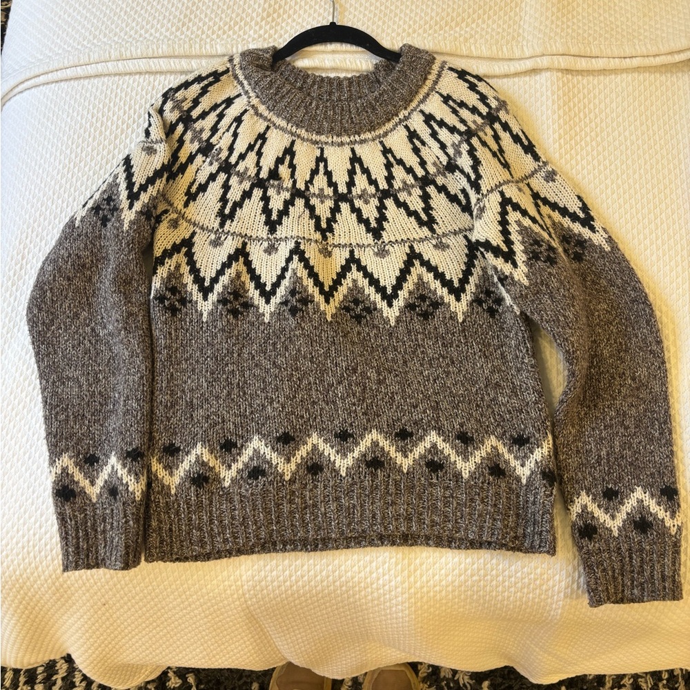 Line and Dot Fair Isle Sweater